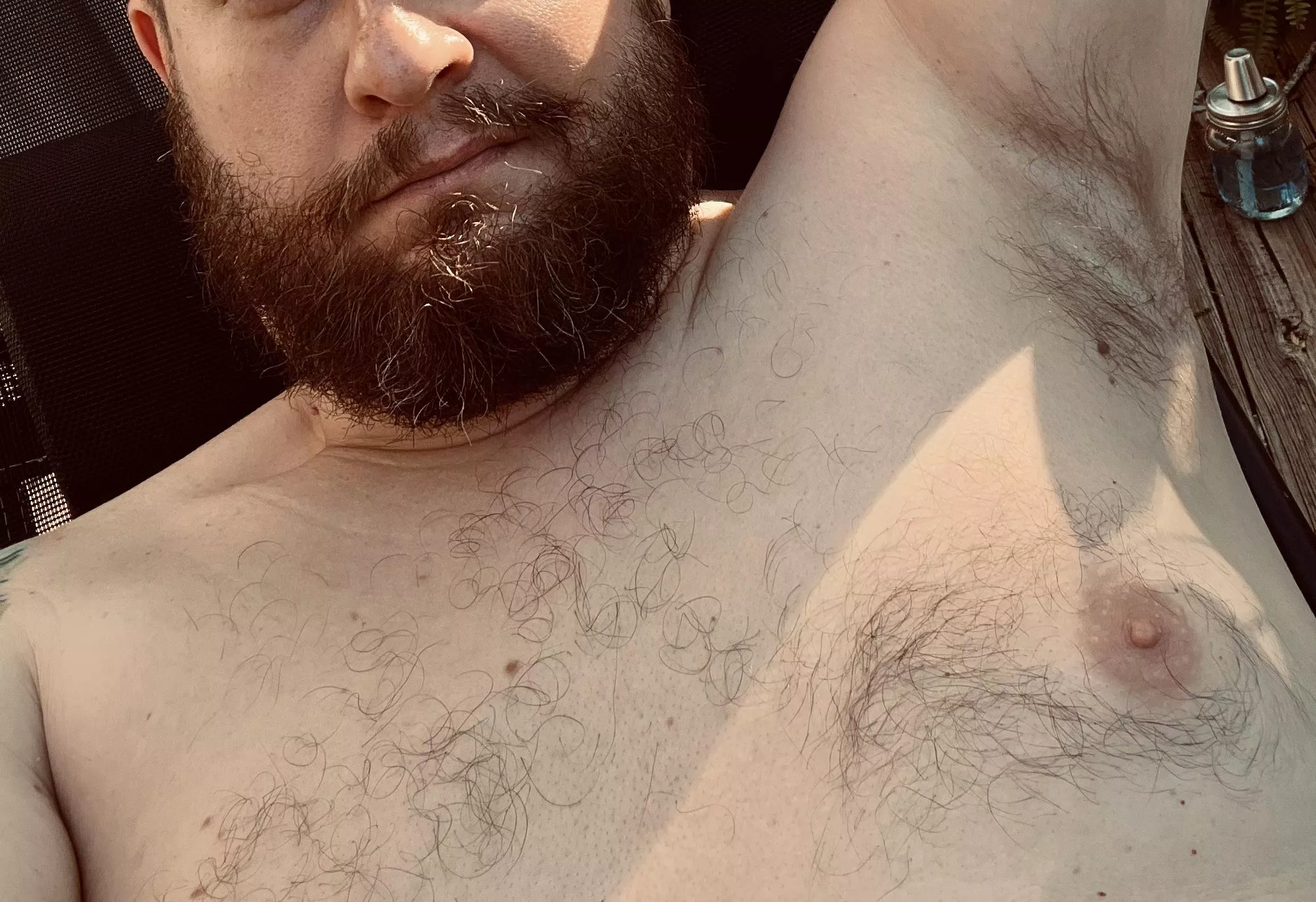 Here’s my (semi) hairy chest  posted by AggravatingGarbage38