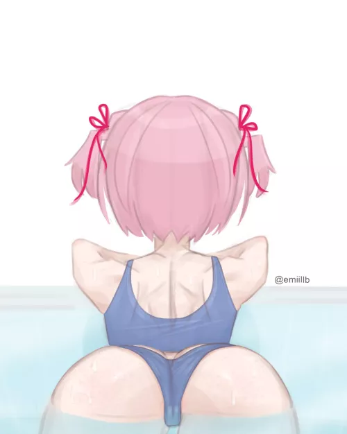 Natsuki doesn't mind the pool, especially in the summertime (＾་།＾) by Ok_Path_8969