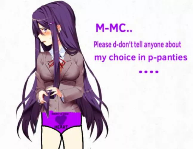 Nice panties, Yuri~ 😈 you won’t tell anyone about her choice in panties, will you? (By TheKisekaeMaker) by PhilosophyOk8107