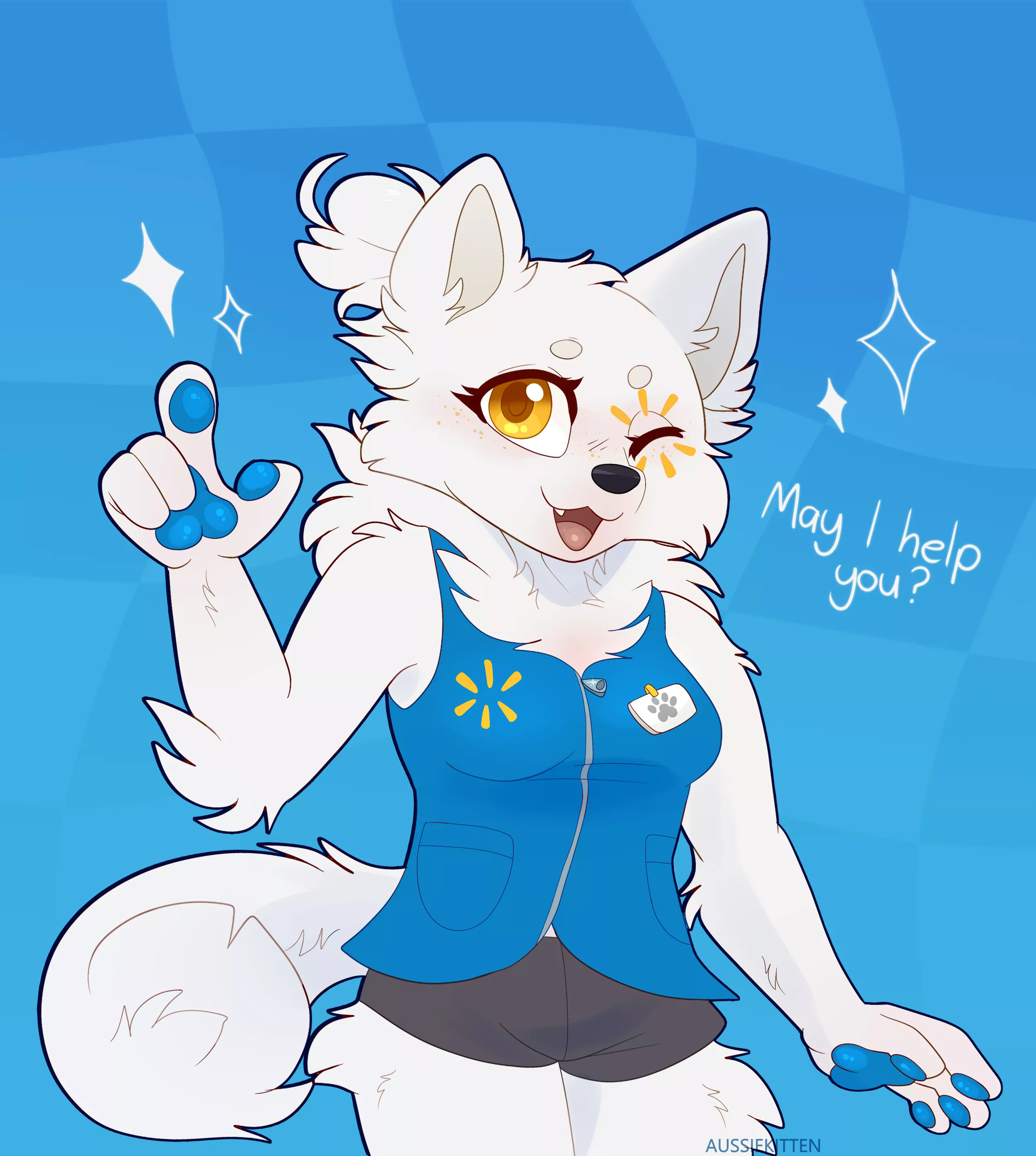 Walmutt, the Walmart dog! 🌟 | [Credit to @crispytyph for the design and idea!] posted by Aussie_Kitten_