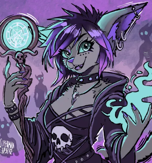When the dead speak, she listens (Necromancer OC by me) by superman175172