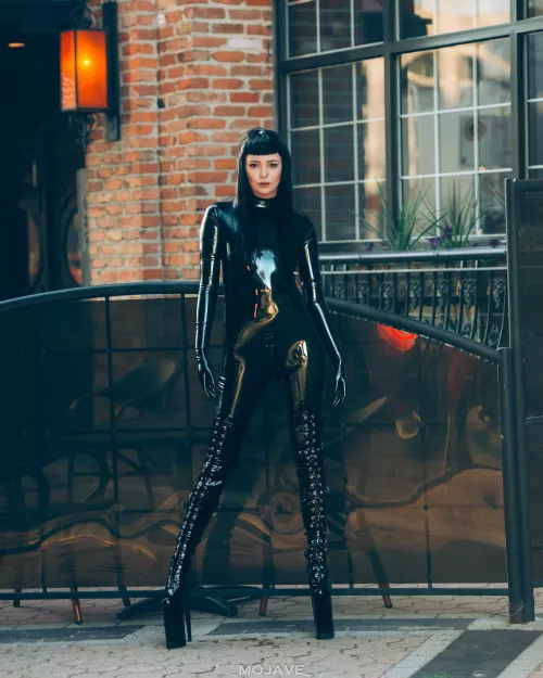 You see me outside wearing this latex outfit with pvc boots… do you say something?  by ithewitchfinderr