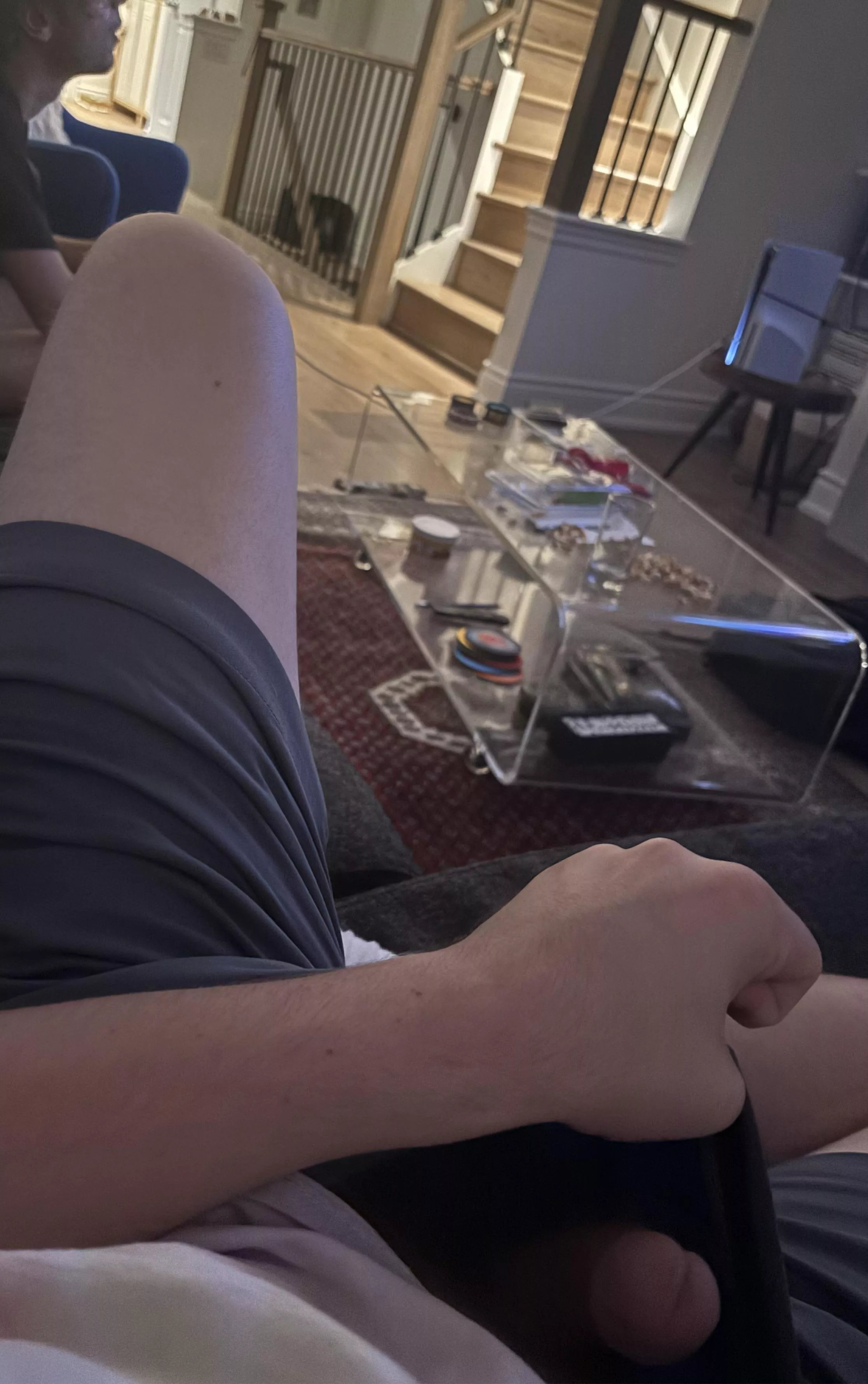 (19) Horny at my friends house… He’s too into the game to even notice my hard cock posted by factog