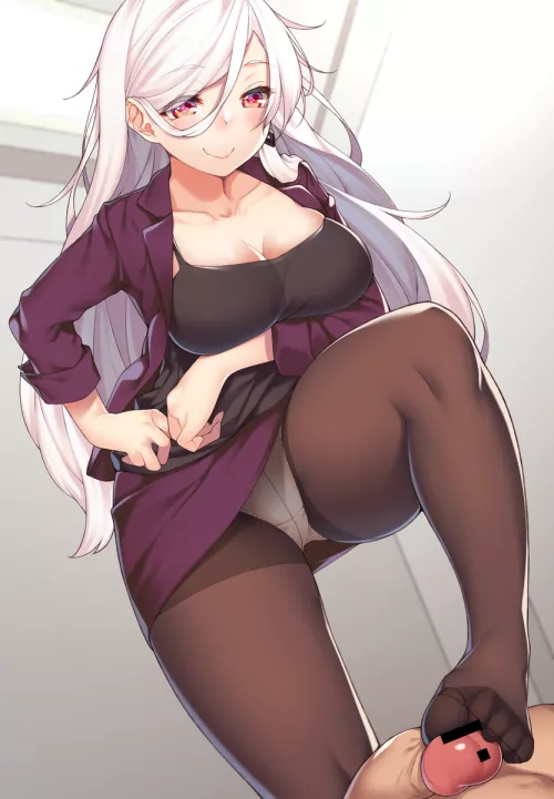 She loves stepping on her pet by Somanycookies1