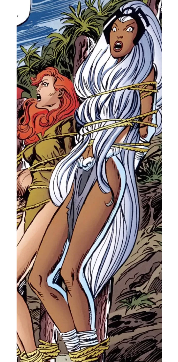 Jean Grey and storm tied up posted by No-Bid-3106