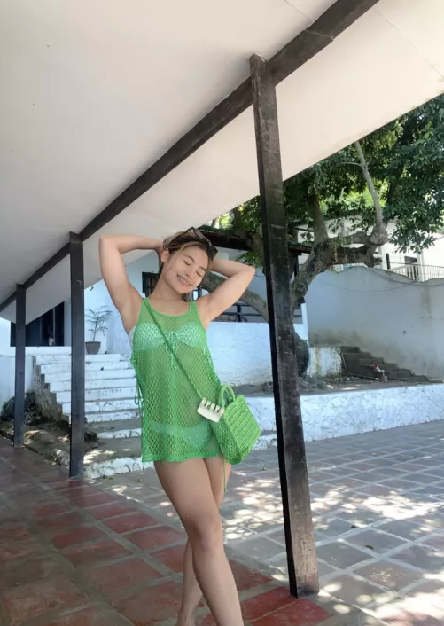 Green cover-up for the win.  by imyourEllie