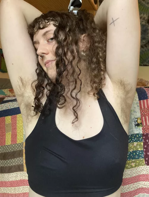 I wish my armpit hair was as dark and curly as the hair on my head  by xp0_