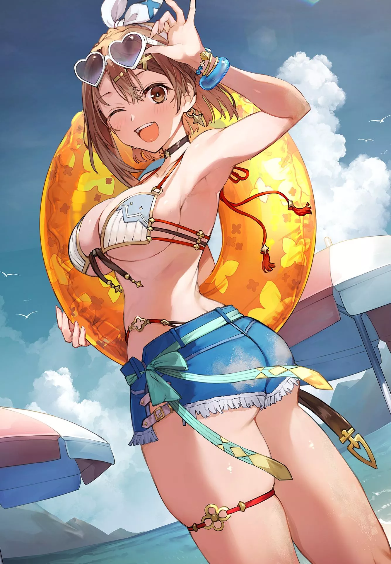 Ryza on beach posted by konosubak