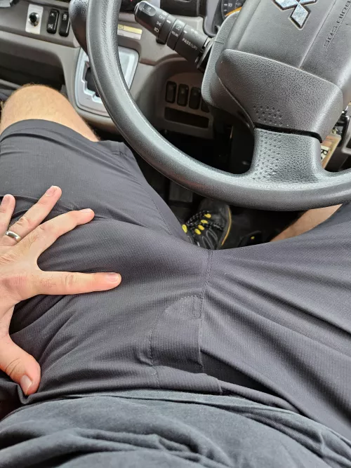 Shorts show my erect bulge rather visibly. [35] by goodoldviewing
