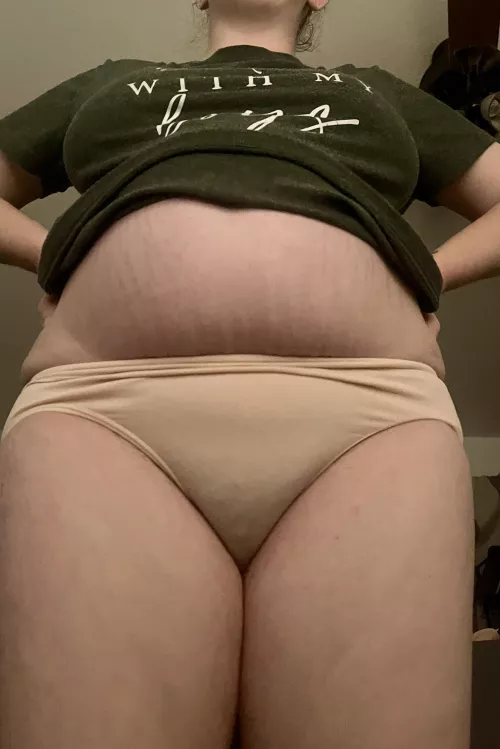 Front view of my granny panties freshly showered and in my pjs for the night🥰 by kellythemilf
