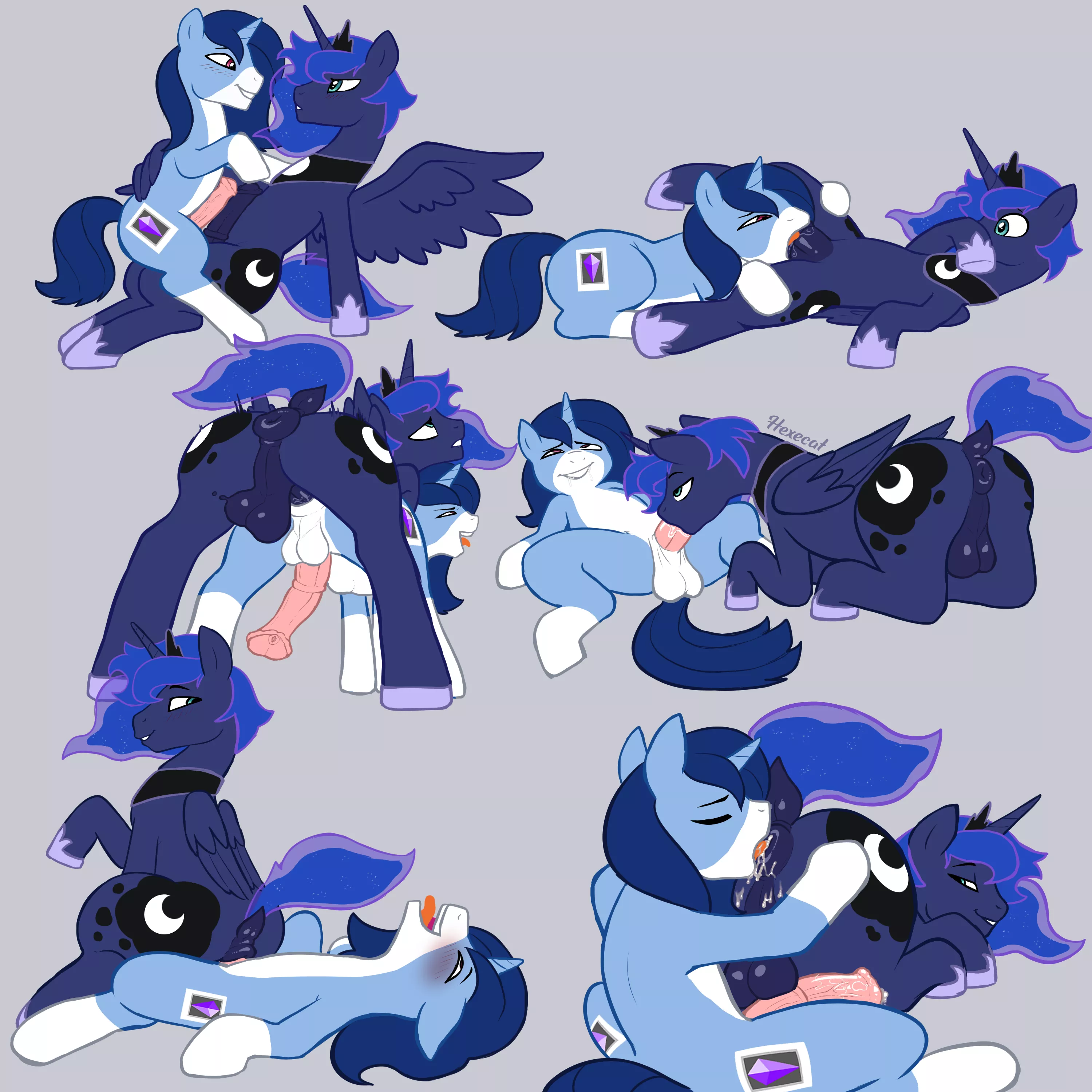 Genderswap Luna x OC (Hexecat) posted by Hexecat