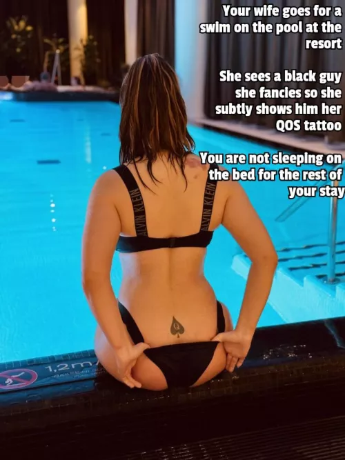 How your wife makes a new friend on the resort by Captionsforever