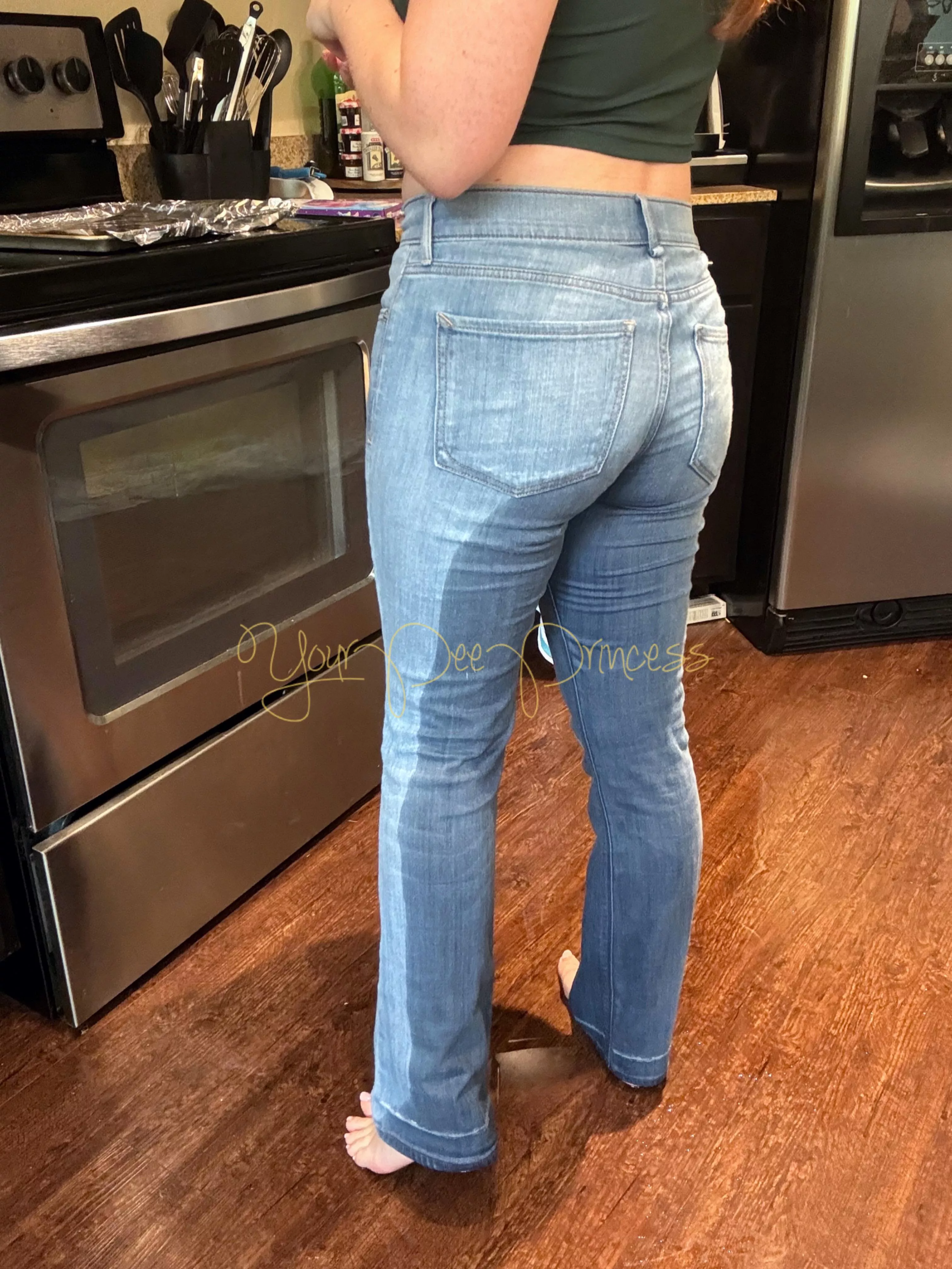 Wet my jeans while making cookies, oops! 💦 posted by YourPeePrincess
