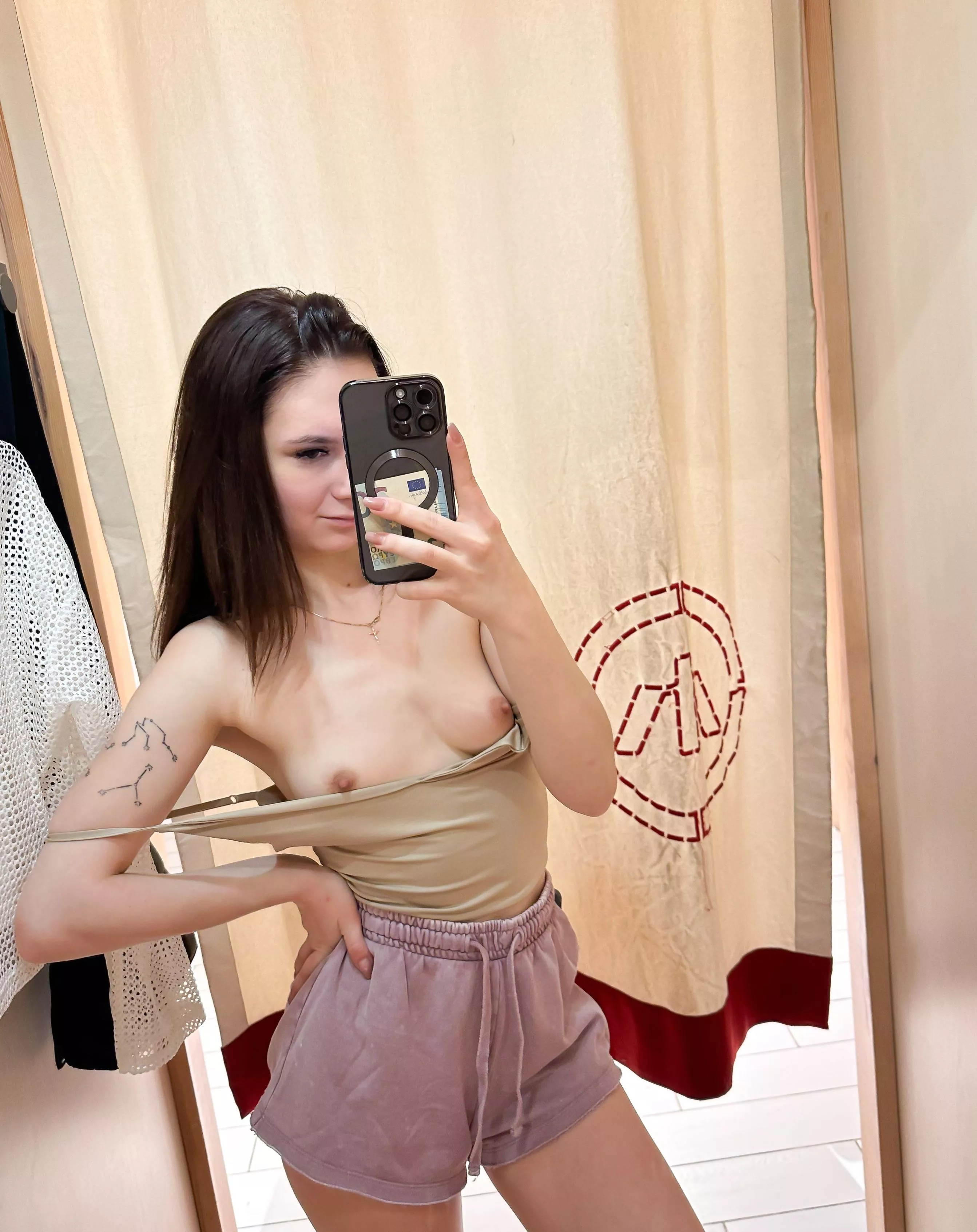 It's very exciting to change clothes in fitting rooms without doors posted by Liliana_Lover