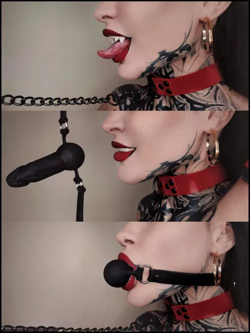 The feeling of a good gag by Vampandbeauty