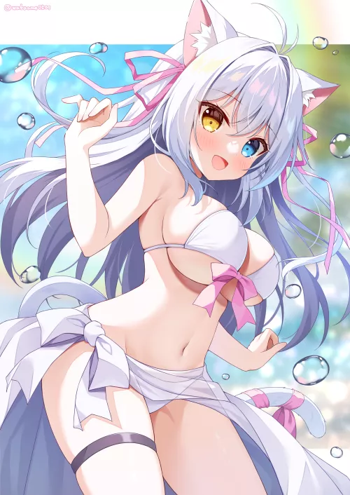 Aina [Mauve] in a side-tie bikini (wataame0507) by Arcaeca2