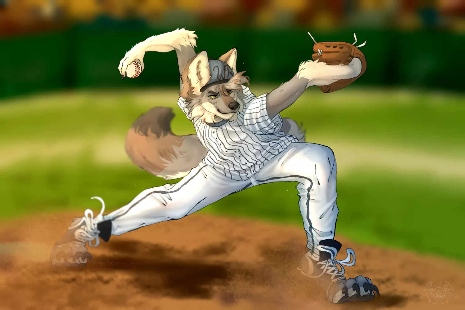 Artfight Attack for DeltaSyrup | Art by me ⚾️ posted by Swiftdoodlez