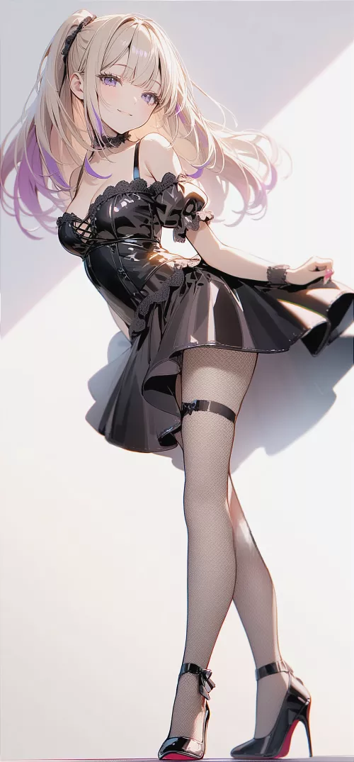 Black Latex Dress by CheetahSperm18