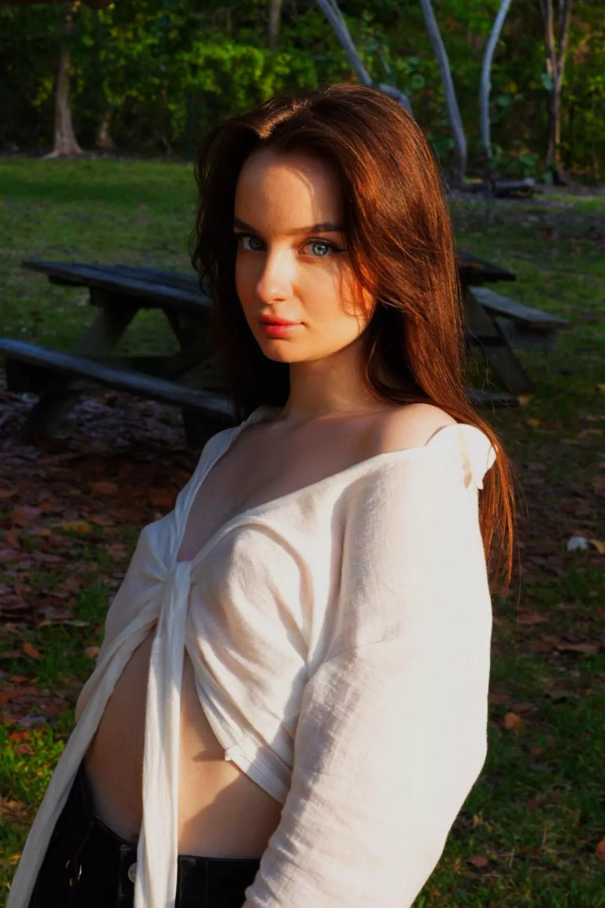 Braless morning walk invigorates better than any coffee posted by LizaFoxy