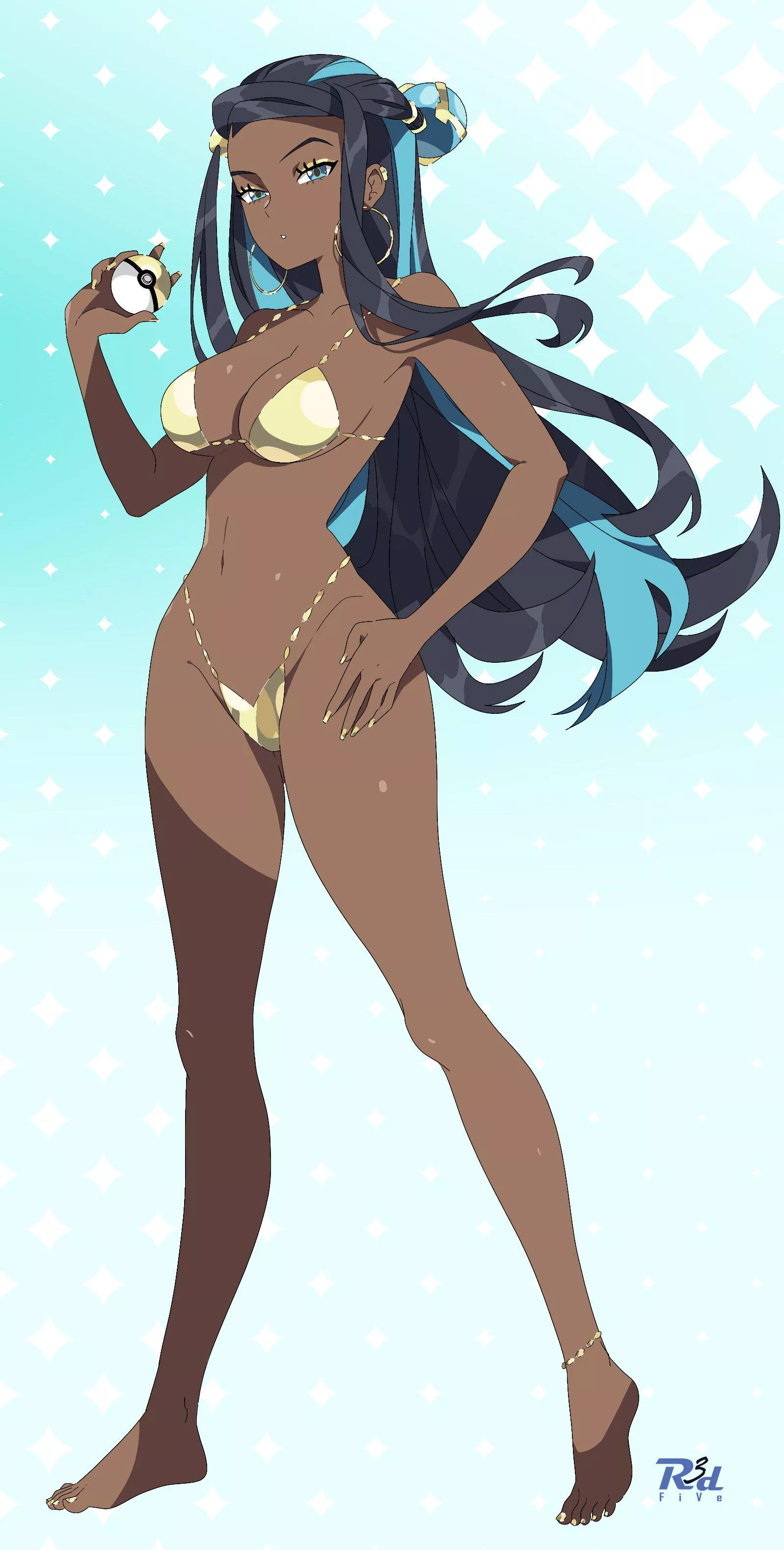 Gold Bikini Nessa [Pokemon] posted by A_MASSIVE_PERVERT