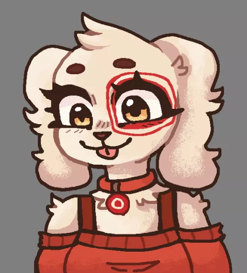 How does my mspaint and mouse doodle of the target dog look?  by rosefloofykitty