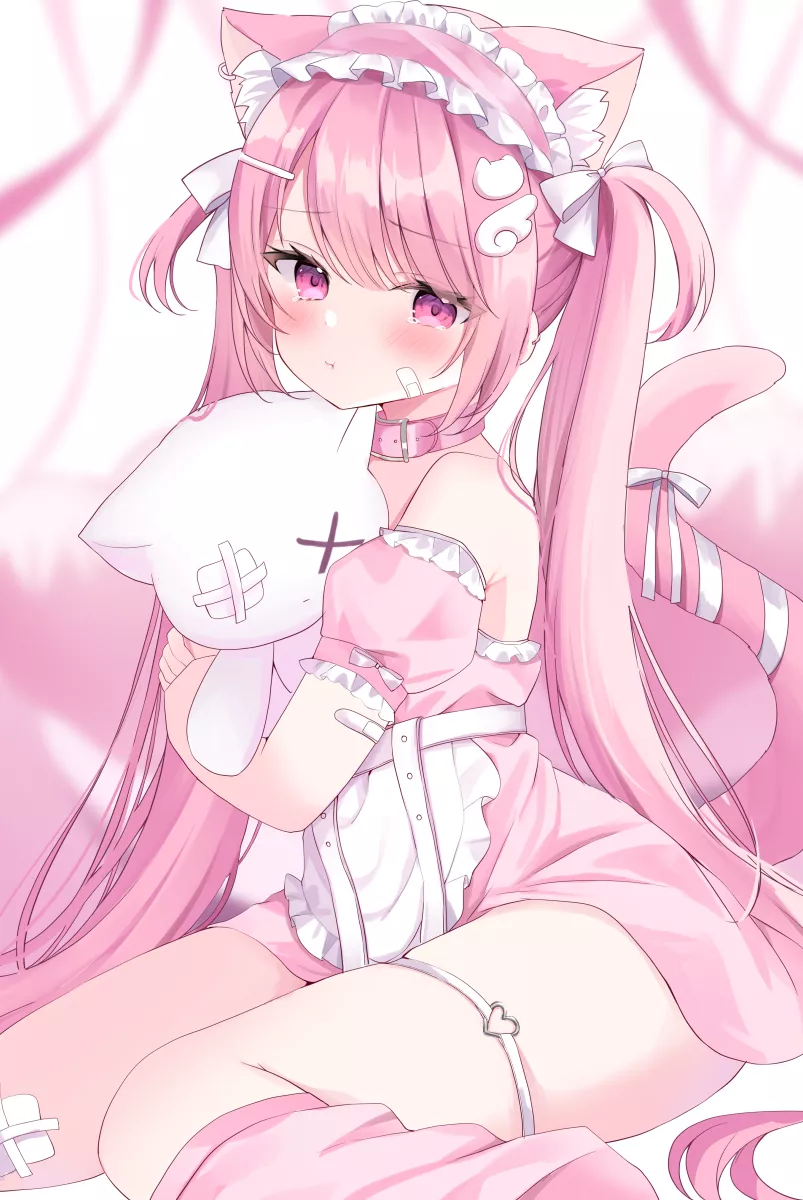Pink twintails catgirl [Hamico] posted by Arcaeca2