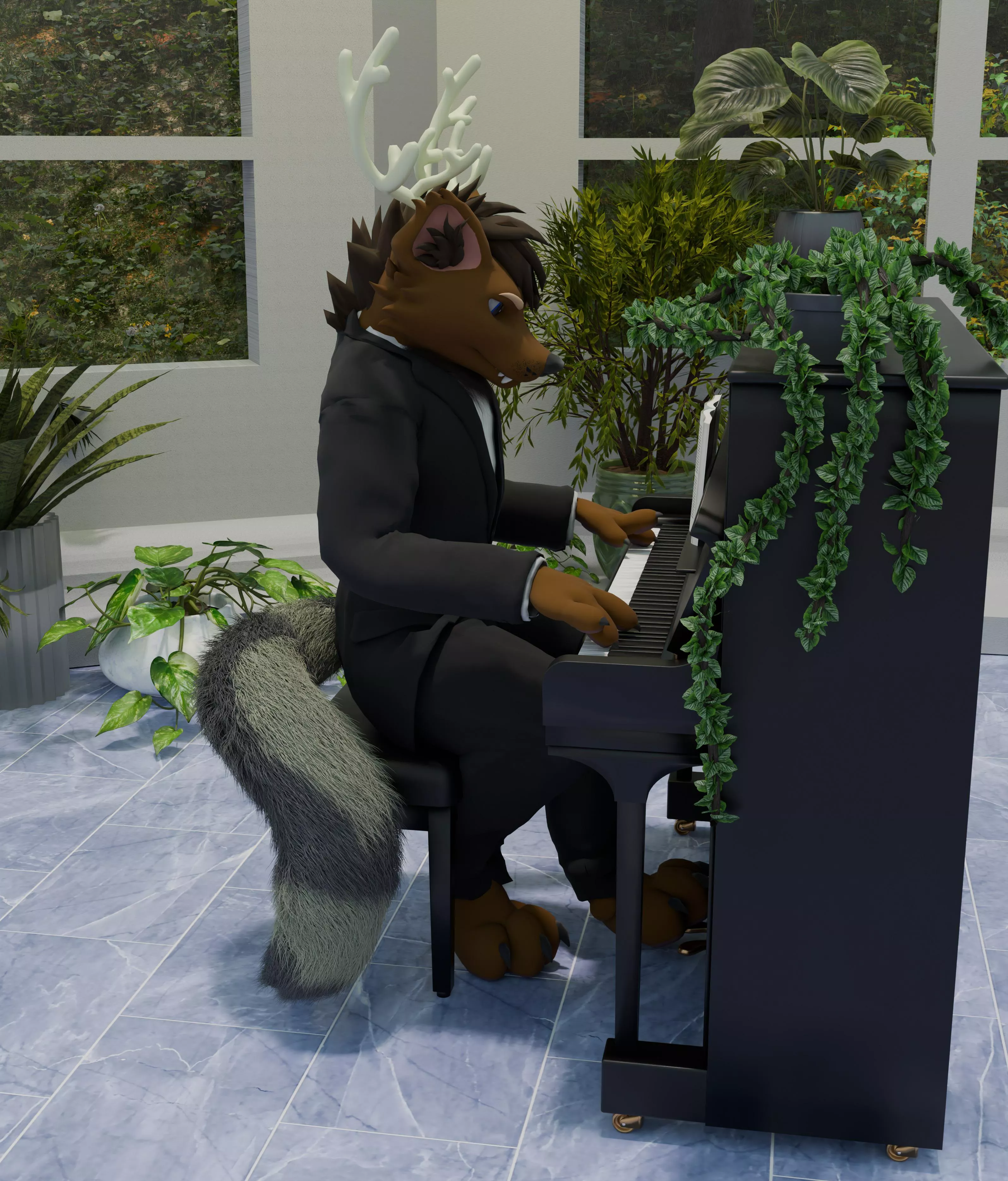 Playing piano ❤️ posted by Bearhippie