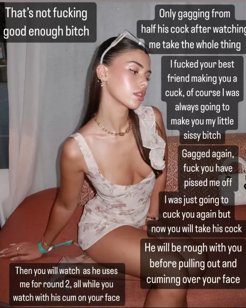 You gag on his cock even after I took it all by FunCaption