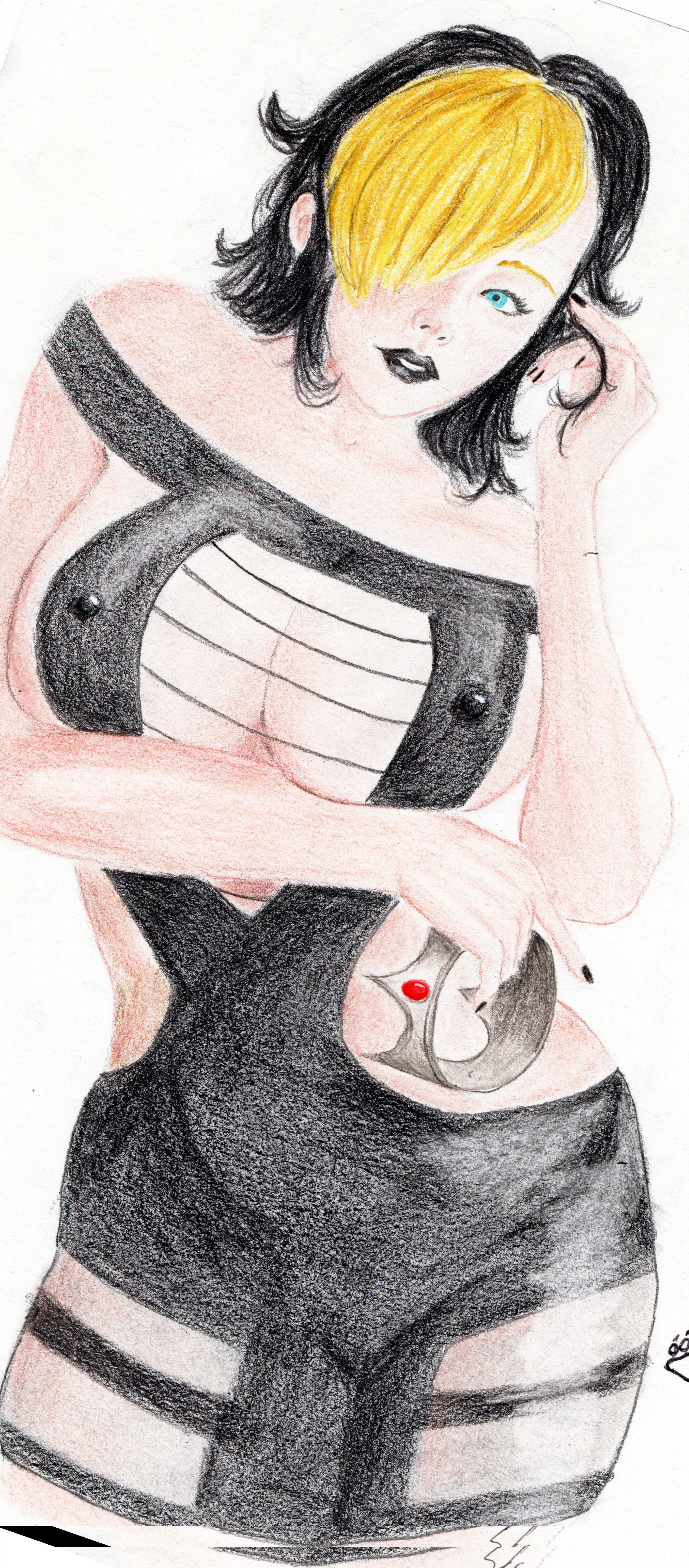 A quick goth Rosalina commission  posted by bearbareart