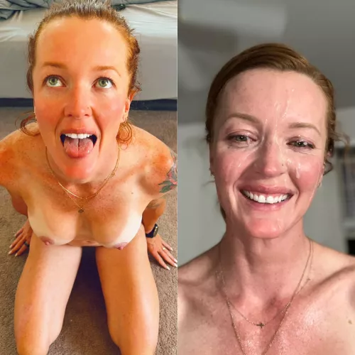 Before and after your cum. But always a cumslut.  by fitredd