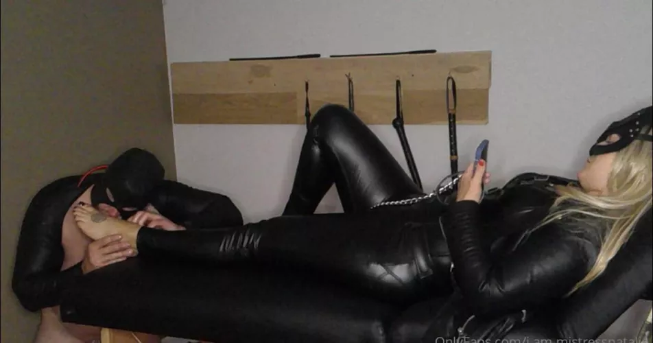 Locked and leaking being made to worship what he loves! Locktober is fast approaching and in see no end in sight!  by FootMistressNatalie