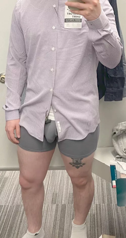 (28) I was getting my pants fitted, and the lady working complimented my underwear. You think she noticed? by UrNewFavKinkk