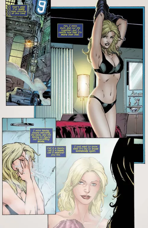 Black Canary in her black underwear [Birds of Prey Volume 3 #0] by Cicada_5