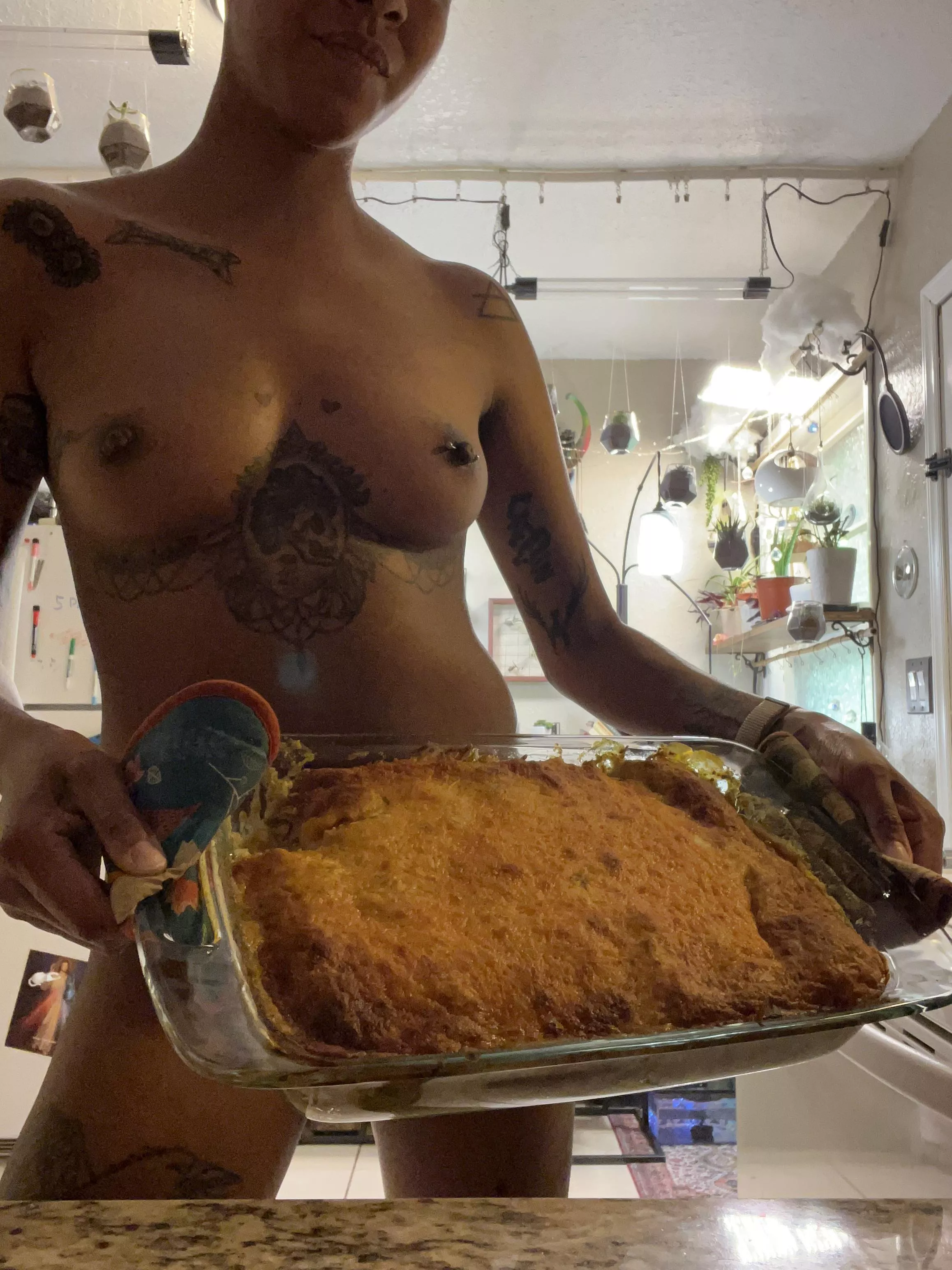 I made green chile enchiladas for you, daddy. Wait until you see what’s for dessert.. posted by SweetDaisyJay