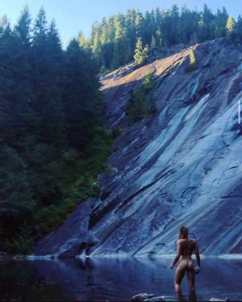 My very favorite water slide and swimming hole, happy waterfall Wednesday  by Unlikely-Shake7569