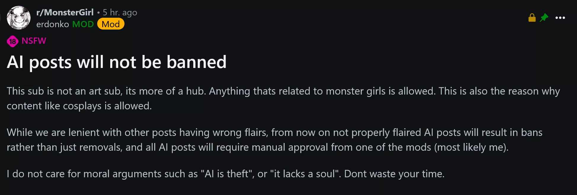 The coward locked comments, so let him know what you think here. posted by throwawayy20111