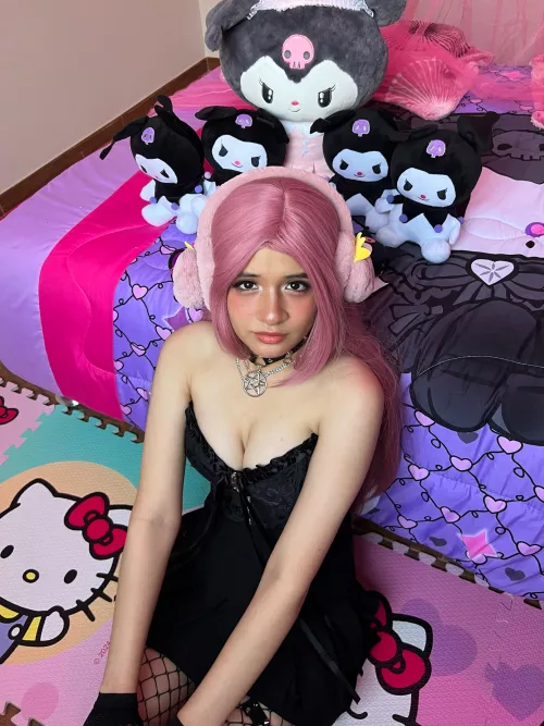 Hey cutie!~ 💗 Wanna see what's hiding underneath?~ 🖤 💜 Let me show you by nomikawai