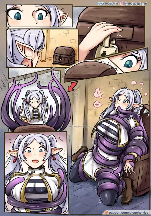 [OC]: Frieren seeks out a mimic 📦🦑 by wamcherrypie