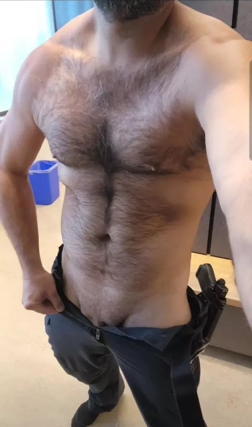 Pants are slowly coming down more and more 😈 by Background_Stretch34