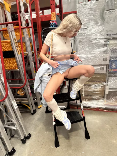 Pussy flash at the hardware store hehe 🤭 by TeddyBearBrat-