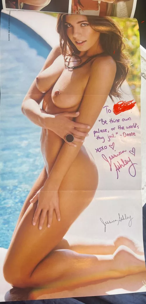 Signed centerfold from back when she had an Etsy. I had her write her favorite quotation  by bulldawg91