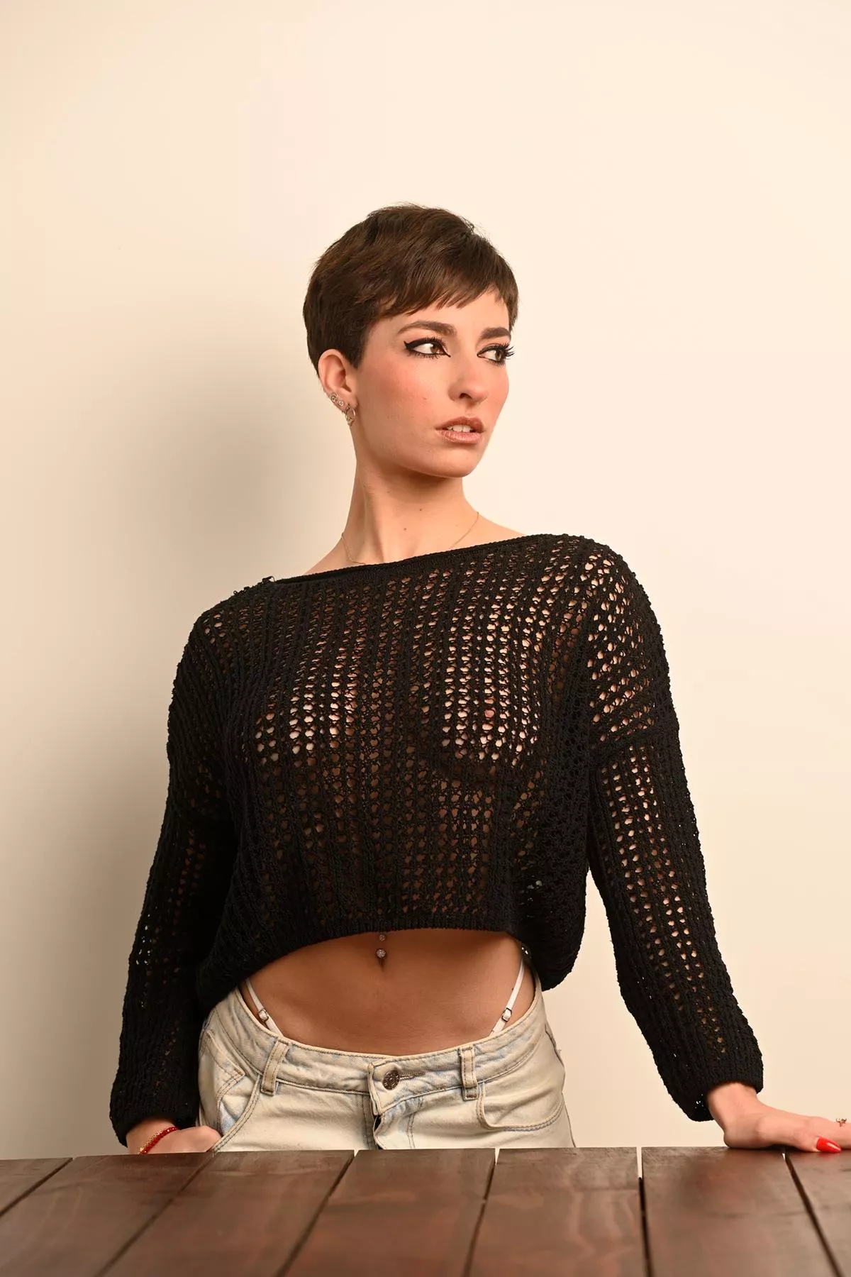 Stunning open knit dress, shame it's practically irresistible... almost as tempting as the person wearing it. haha posted by AggravatingGlove5061