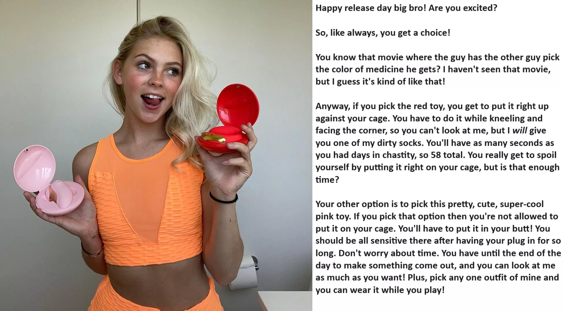 sweet sister gives you options posted by LadyOfGifts