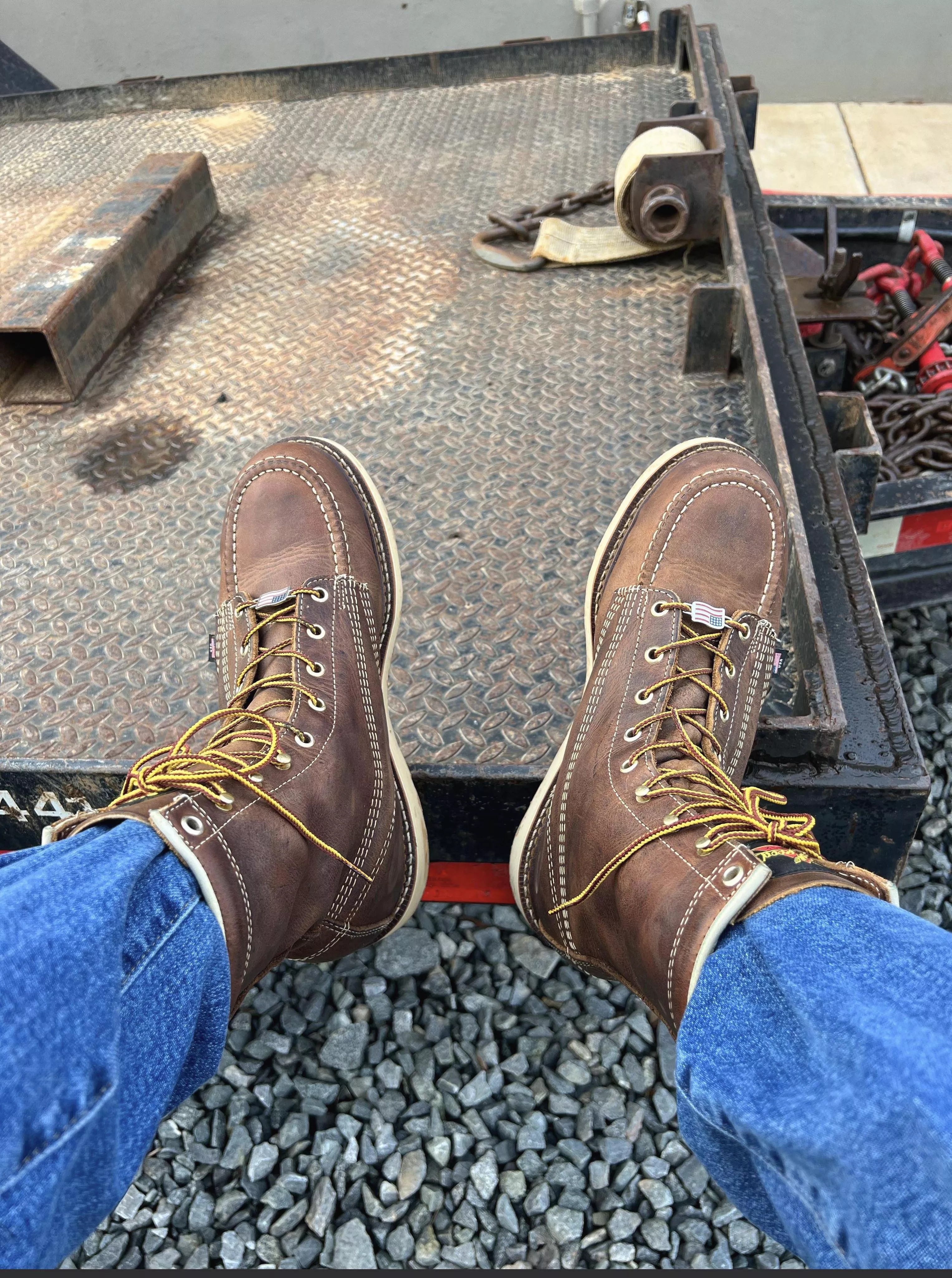 Working hard in my Thorogood Moc Toes; What boots is everyone else working in? posted by KathleenFernandez414