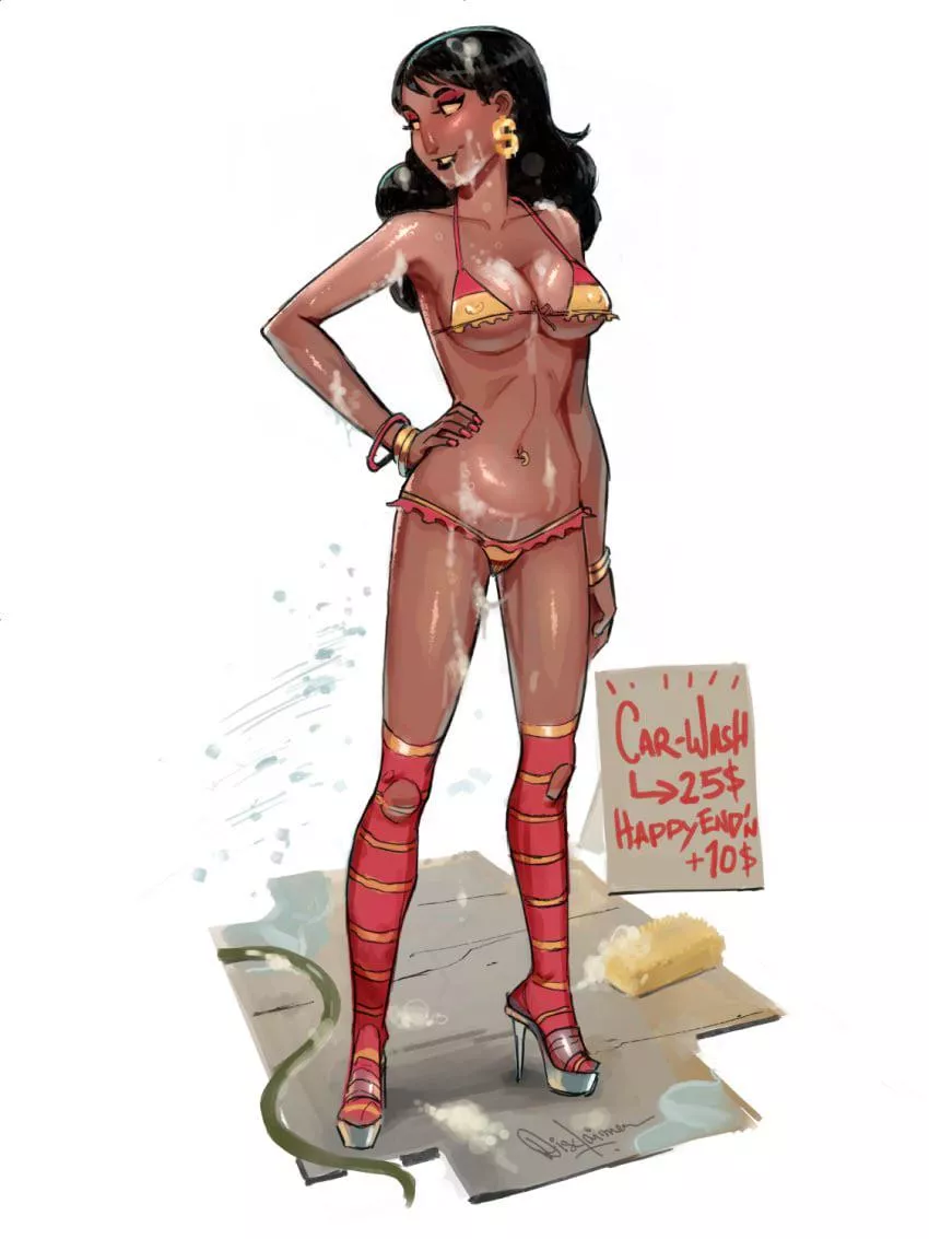 Would anyone else get their car washed by Connie? I know I would!  posted by SleepyGraceKitty