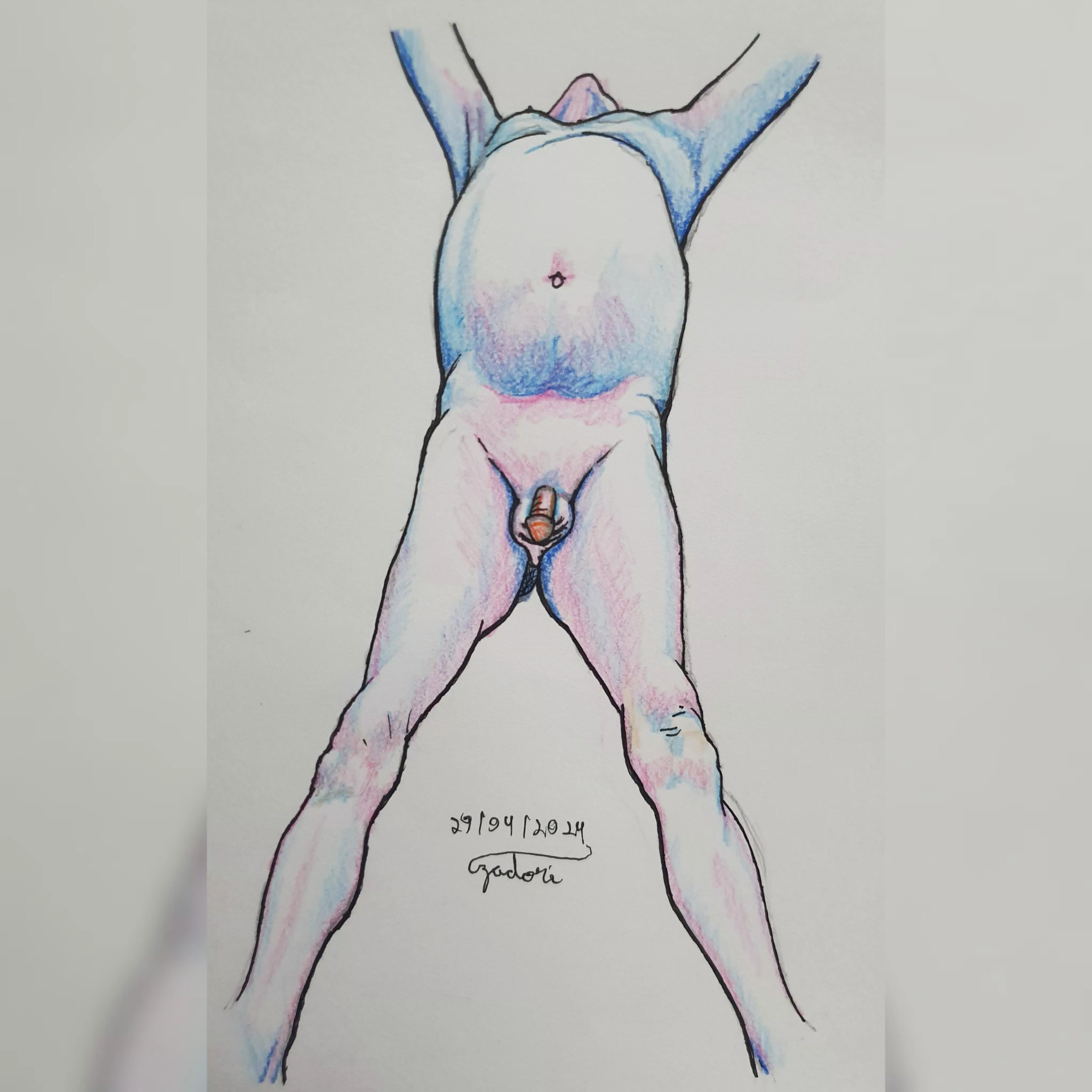 Body drawing made by me  posted by zadoriart