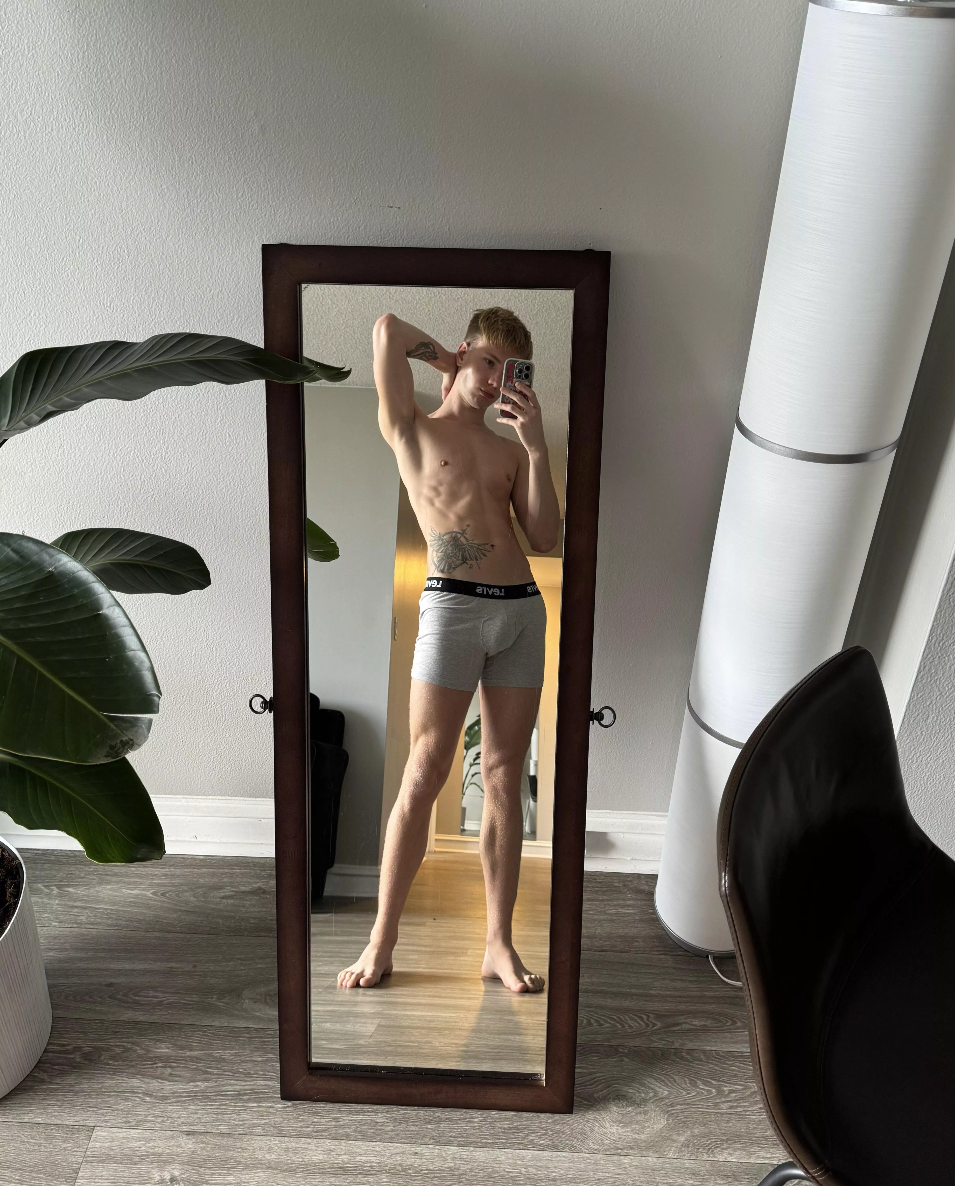 Delicious boy in the mirror posted by InLoveWithPleasure