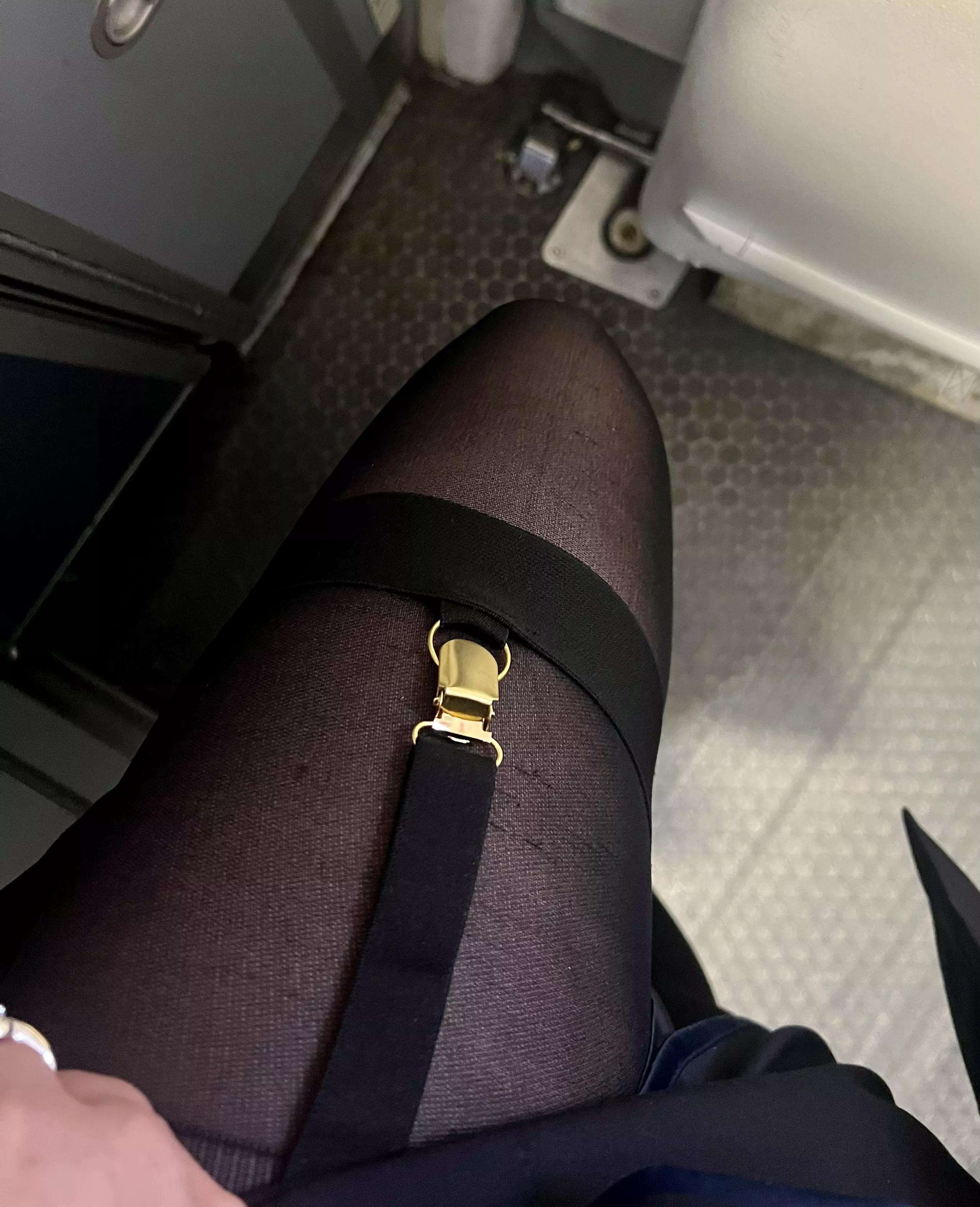 I love using garter belts under my uniform  posted by 10kfeet