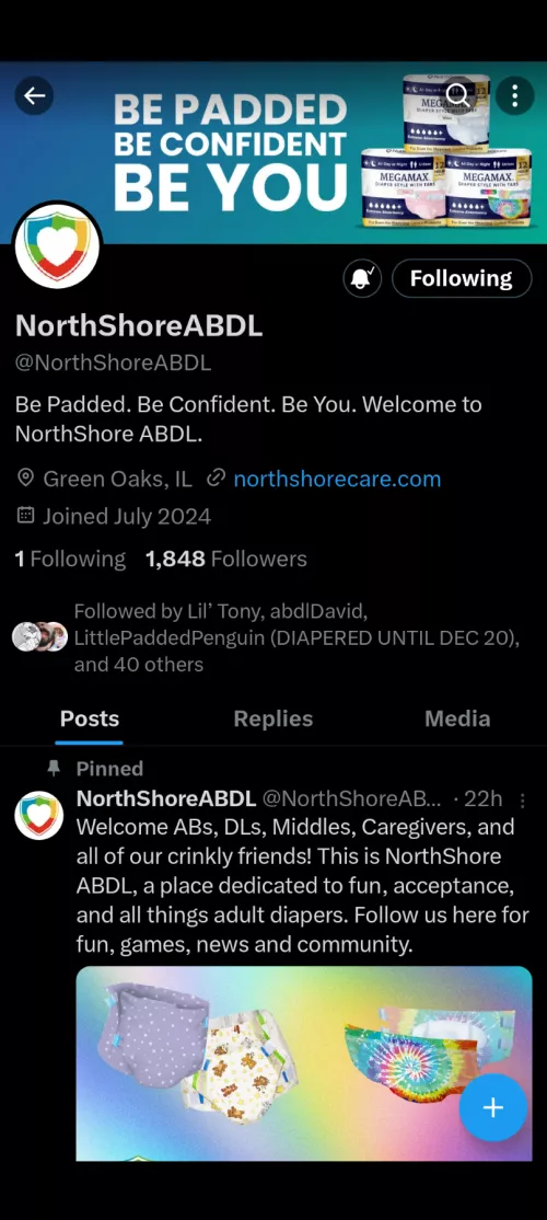 Northshore created a new ABDL Centered account by Dark_Link_1996