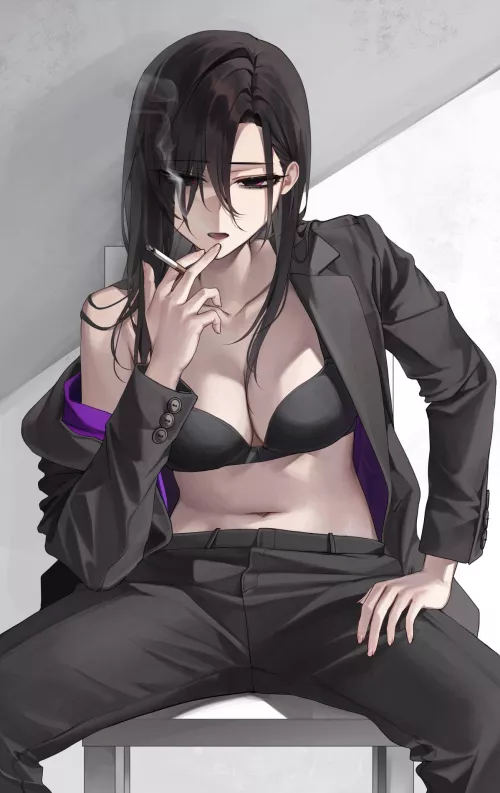 Smoke Break  by CheetahSperm18